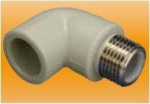 PPR līkums 90&deg; d25x1/2"M, pelēks PPR līkums 90&deg; ārējā vītne