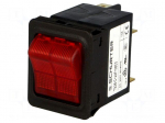 Circuit breaker | Urated: 240VAC | 60VDC | 10A | DPST | Poles: 2 | SNAP-IN