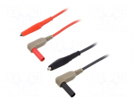 Test leads | Inom: 10A | Len: 1m | insulated | black,red | -20&divide;80&deg;C