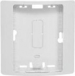Wall box frame for thermostats and sensors; in wal