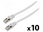 Patch cord | F/UTP | Cat: 6 | RJ45 plug,both sides | stranded | CCA | 3m