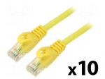Patch cord | U/UTP | Cat: 5e | RJ45 plug,both sides | stranded | CCA