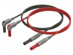 Test leads | Inom: 10A | Len: 2m | insulated | black,red | -20&divide;80&deg;C