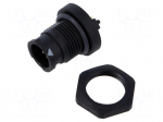 Connector: circular | socket | for panel mounting,front side nut