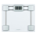 Salter 9081 SVFEU12 Glass Electronic Bathroom Scale, Silver/Transparent