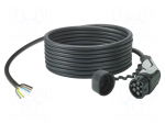 EMobility: cable | 1x0.5mm2,5x2.5mm2 | 480VAC | 16.63kW | IP44 | 8m | 20A