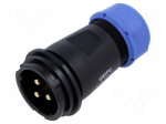 Connector: circular | plug | male | PIN: 3 | IP67 | SY29 | 50A | 500V | 10mm2