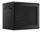 WALL-HUNG RACK CABINET 19" 9U 600X450 BLACK PERFORATED DOOR LANBERG (FLAT PACK)