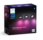 Philips Hue Centura Hue iebūvējams gaismeklis R. melns 3x5.7W 929003809501 8720169318977