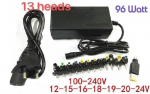 Riff GX-96W Universal Laptop Charger w / 13 Ports 96W