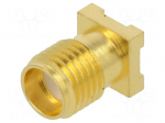 Connector: SMA | socket | female | straight | soldering | gold-plated
