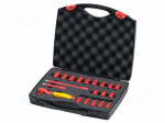 Wrench-set | 6-angles,insulated,socket spanner | 1/4" | 21pcs.