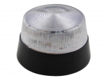 LED FLASHING LIGHT - CLEAR - 12 VDC - &oslash; 77 mm