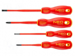 Screwdriver: insulated-set | insulated,slim | Phillips,slot | 1kVAC