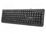 Keyboard | TROUT | black | USB A | ES layout,wired,slim | Len: 1.8m