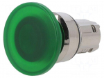 Switch: push-button | 22mm | Stabl.pos: 1 | green | IP67 | mushroom