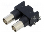 Connector: BNC | socket | female | angled 90&deg; | 50&Omega; | THT | polypropylene