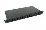 19" Fixed optical patch panel with cassette , 12 port SC duplex / LC quad