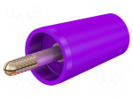Laboratory connector: 4mm banana | adapter | 32A | violet | 42mm
