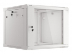 Lanberg | Rack cabinet 19" wall-mount 9U/600x600 (flat pack) with glass door | WF01-6609-10S | Grey