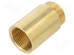 Splice terminal: extension | male-female,round | 50mm | Thread: G 1"