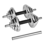 Spordiks ja aktiivseks puhkuseks // Spordikaubad ja varustus // Hantle żeliwne chromowane regulowane w walizce z gryfem, zestaw 20kg  REBEL ACTIVE