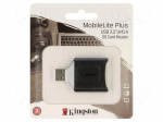 Card reader: memory | USB A | USB 3.2 Gen 1 | SD,SDHC,SDXC | black