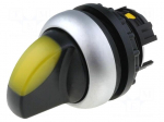 Switch: rotary | Stabl.pos: 1 | 22mm | yellow | IP67 | Pos: 2 | &Oslash;22.5mm