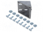 Angle bracket | for profiles | W: 88mm | H: 86mm | L: 86mm | aluminium