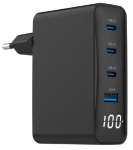 Charger Gembird Universal USB Charger 4-Port LCD 100W GaN