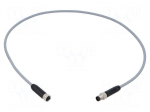 Cable: for sensors/automation | M8 | PIN: 3 | 0.5m | plug | NEBA | female