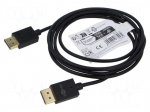 Cable | DisplayPort plug,both sides | PVC | 2m | black | Core: Cu | ABS