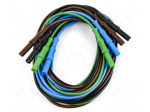 Test leads | Urated: 1kV | Inom: 36A | Len: 2m | brown,black,blue,green