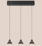 Trio Romeo LED piekarama lampa 3-pc matt black brushed steel 337010332 4017807667769