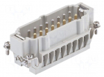 Connector: HDC | contact insert | male | 16A | 400V | Han E&reg; | PIN: 16