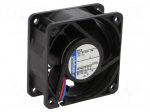Fan: DC | axial | 60x60x25mm | 29m3/h | 29dBA | ball bearing | 4550rpm