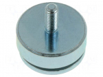 Magnet: permanent | NdFeB | 69N | &Oslash;: 20mm | H: 15.5mm | zinc plated steel