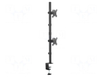 Holder | table edge | 8kg | 32" | black | 75x75mm,100x100mm | monitor x2