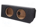 Car loudspeaker enclosure | MDF | black melange | textil | 16l | 200mm