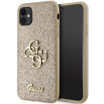 Guess GUHCN61HG4SGD Glitter Script Big 4G Hardcase for iPhone 11/Xr 6.1" / gold