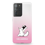 Karl Lagerfeld KLHCS21LCFNRCPI Hardcase for Samsung Galaxy S21 Ultra G998 / pink Choupette Fun