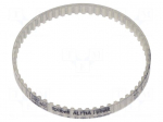 Timing belt | T2.5 | W: 4mm | H: 1.3mm | Lw: 150mm | Tooth height: 0.7mm