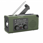 Autonoomne SOS-raadio h&auml;daolukordadeks, 5000 mAh akupank, 2 režiimiga taskulamp, p&auml;ikesepaneel