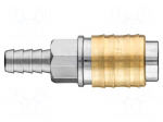 Quick connection coupling | brass | 10mm