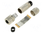 Connector: M12 | plug | PIN: 4 | female | industrial | straight | IDC