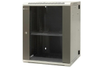 EMITERNET Split hanging cabinet 19" 15U, sheet metal/glass doors, 600&times;550&times;770mm width/depth/height EM/AH6515