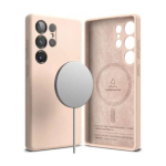 Ringke Galaxy S25 Ultra silikoonist magnetkaitse Pink Sand
