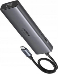 Converter Ugreen USB-C 6-in-1 HDMI USB-C USB-A Ethernet Hub - Gray