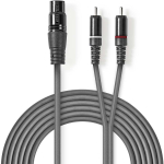 Cable NEDIS  Kabelis Nedis XLR F - 2x RCA M 1.5m 5412810295807