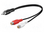 Cable | RCA socket x2,RCA plug | 0.2m